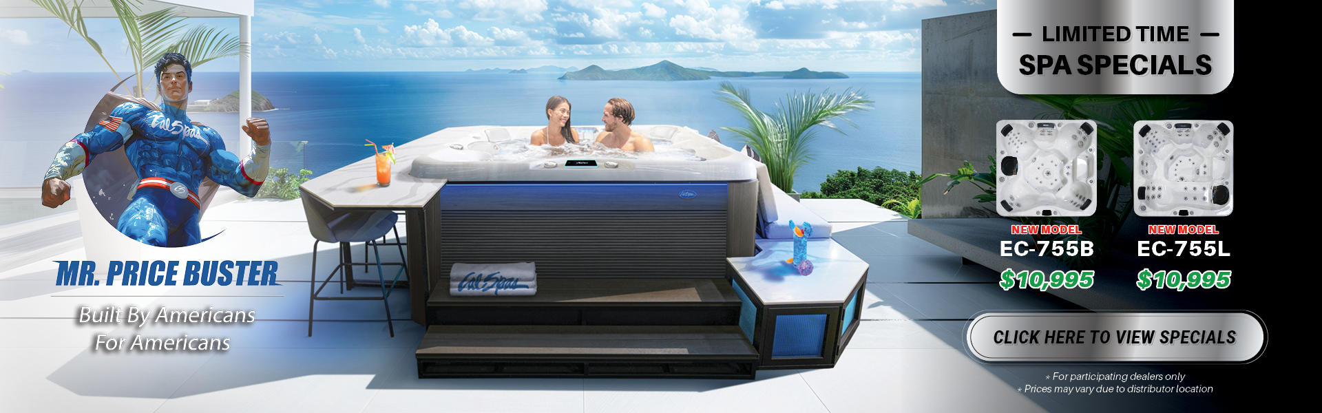 Calspas hot tub being used in a family setting - Hoover